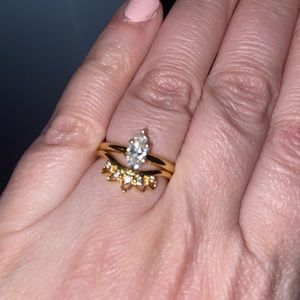 Brand New Moissanite 10k Gold Set Resizable